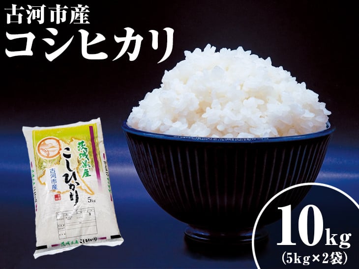 
            令和6年産 新米 10kg 関東平野で育った古河市産コシヒカリ 10kg (5kg×2袋) ※北海道・沖縄・離島への配送不可 | こめ 米 コメ こしひかり 10キロ 古河市産 茨城県産 単一米 国産 ギフト 贈答 贈り物 プレゼント お祝 ご褒美 記念日 景品 白米 精米 ご飯 _DG02
          