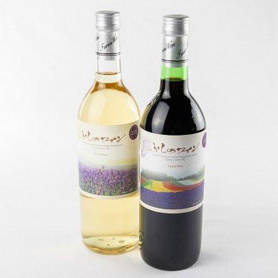 ふるさと納税 富良野市 【包装・手提げ袋・のし付き】ふらのワイン (赤・白)720ml×2本セット |  | 01