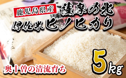 isa122 薩摩の北、伊佐米ヒノヒカリ(5kg) ふるさと納税 伊佐市 特産品 米 お米 白米 精米 都度精米 ひのひかり 新鮮 冷めても美味しい【興農産業】