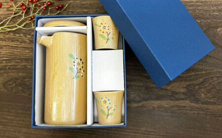 【瀬戸焼】一凛の花ビスク 片口切立酒器セット【まるたか水野コーポレーション】[BBBF009]お猪口 盃