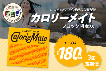 【3回定期便】≪チーズ味≫ カロリーメイトブロック 4本入り 計60箱 ×3回 合計180箱【徳島 那賀 大塚製薬 カロリーメイト チーズ ビタミン ミネラル たんぱく質 脂質 糖質 5大栄養素 バラ