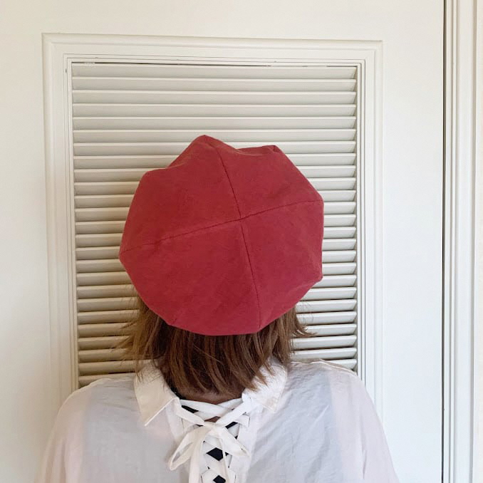 麻素材 ベレー帽 (Mサイズ(58cm))｜麻 通気性抜群 涼しい帽子 キャップ カジュアルファッション おしゃれ帽子 [1635]