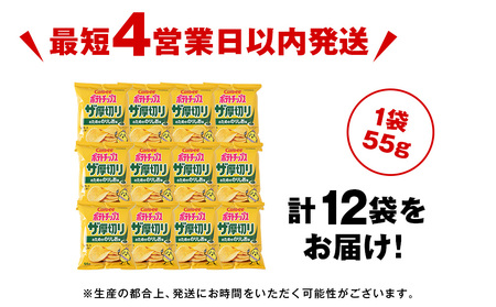 ポテトチップスザ厚切りのための のりしお味 ５５g １２袋 １箱