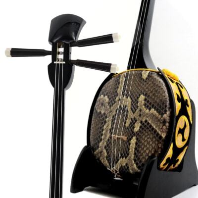 【米須三線店】沖縄三線 初心者用コンプリートセット 本蛇皮『強化二重張り』【1258107】