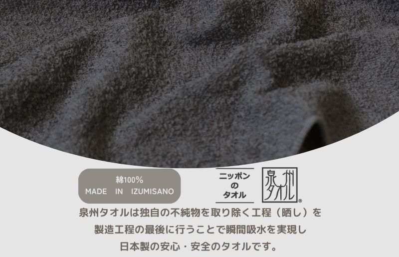 デイリーフェイスタオル 10枚セット (ダークグレー・サンドベージュ）【国内製造 日本製 泉州タオル 無地 吸水力 耐久性 大阪 泉佐野 大阪府 泉佐野市】