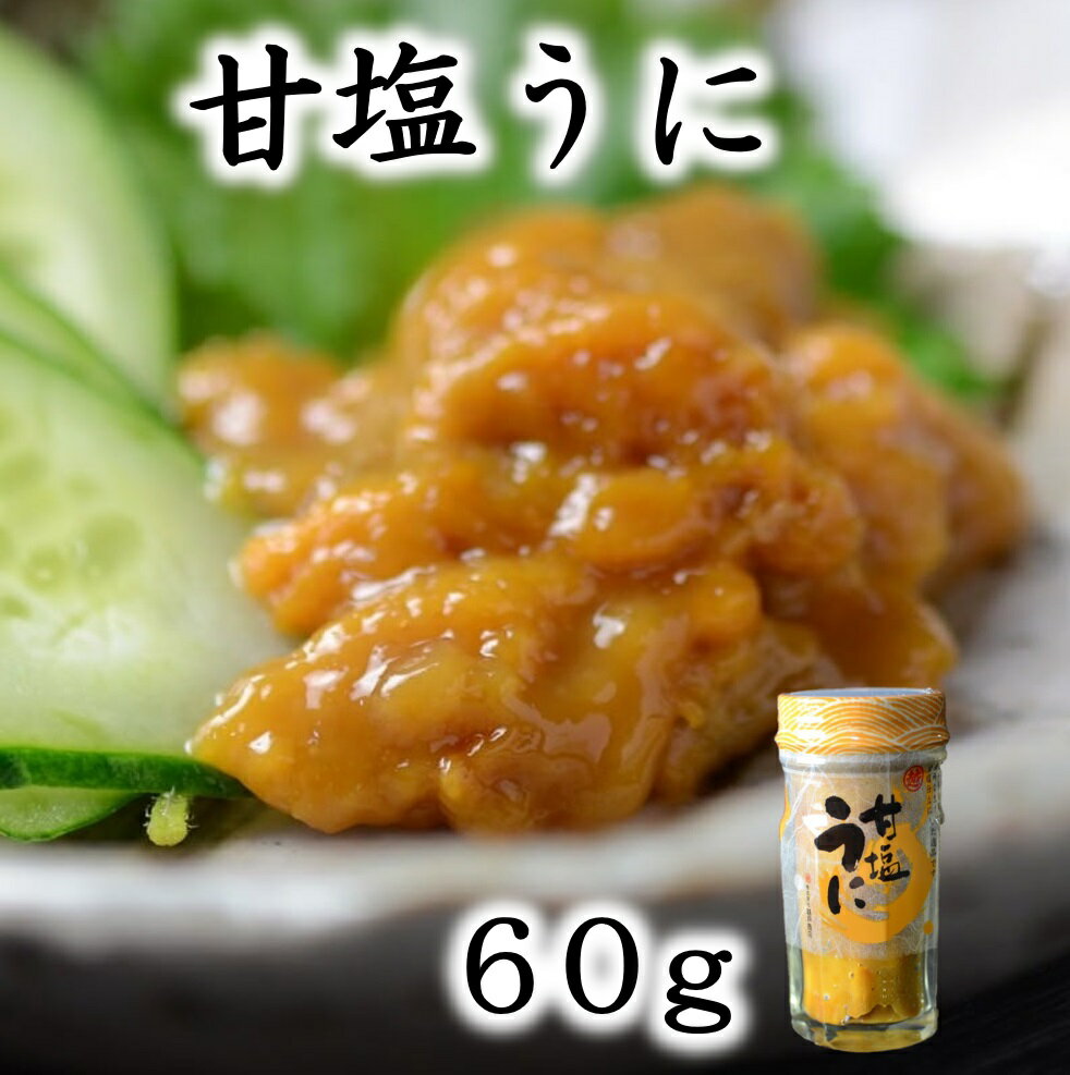 【ふるさと納税】 【ZIP!で紹介】 うに ウニ 冷凍 三陸産 甘塩うに 瓶 60g 1本 ミョウバン不使用 塩のみ 岩手県産 国産 《旬の時期の生うにを惜しげもなく使った逸品》 三陸 雲丹 うに ふるさと納税 海鮮 うに瓶詰め おつまみ おかず ご飯のお供 ウニ uni