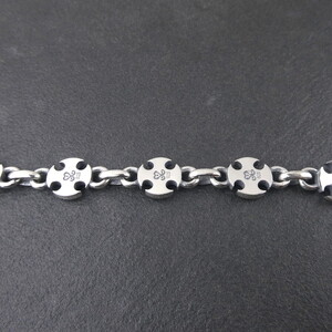 small iron cross bracelet スモール アイアン クロス ブレスレット ｜ 腕輪 シルバー アクセサリー 十字架 モチーフ 925 ブレス ハンドメイド ジュエリー アクセ ファ