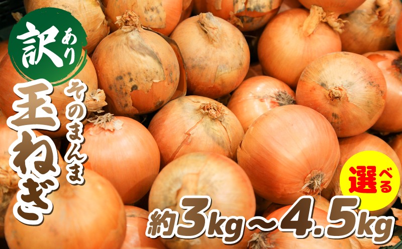 
                  【選べる内容量】訳ありそのまんま玉ねぎ 約3kg～4.5kg |玉ねぎ 野菜 甘い オニオン 香川 香川県 三木町 みずみずしい 訳あり 生産者応援 ご家庭用 |_mk006-120
                