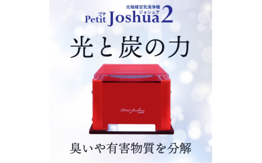【メンテフリー】光触媒空気清浄機プチジョシュア2 本体赤 LED昼白色 KPJ-002-R5【1361209】