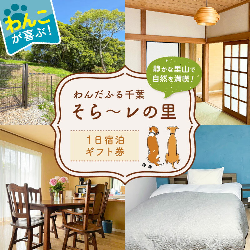 【ふるさと納税】 【一日宿泊券】 わんだふる千葉 そら～レの里 宿泊ギフト券 千葉県 南房総市 宿泊 犬連れ 愛犬 ドックラン併設 ペット連れ ホテル チケット 旅行 券 旅行券 家族旅行 送料無料