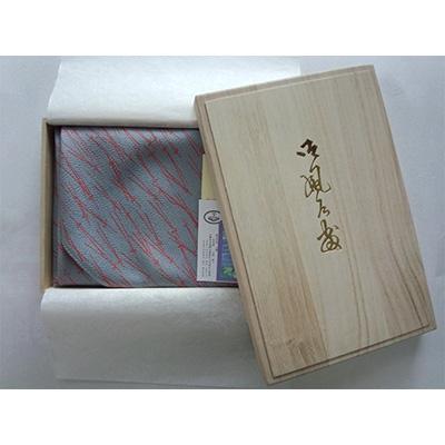 ふるさと納税 与謝野町 友禅風呂敷 松葉 (ブルーグレー/朱の松葉)1枚 |  | 01