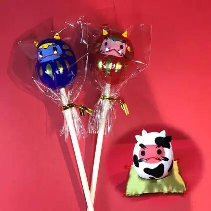だるまセット 豆だるま 丑 赤青おに豆ダルマ 伝統工芸品 だるまセット【3体】