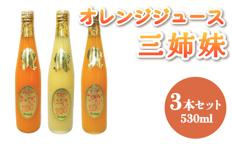 三姉妹 ジュース 計1.59L（530ml×3本セット）吉田果樹園