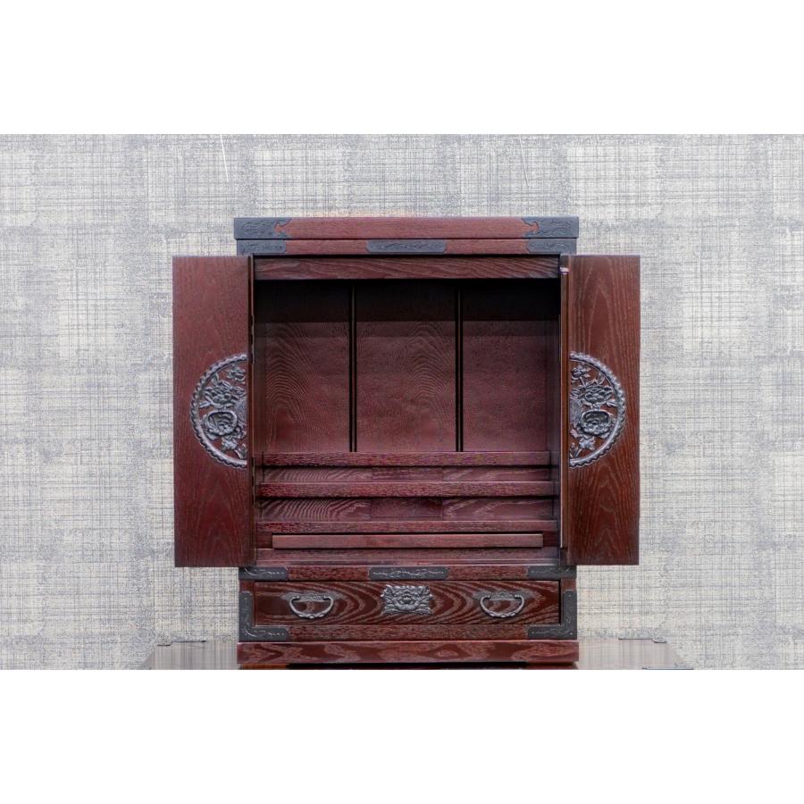 仙台仏壇　20号　拭き漆調　巾46×奥35×高60cm　13kg×１