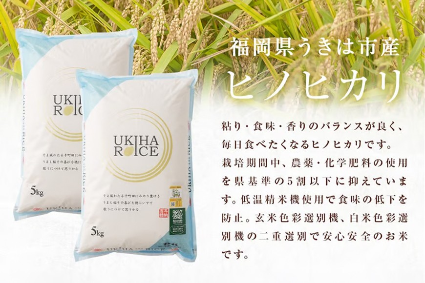 UKIHA RICE 白米10kg （特別栽培米）