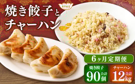 【6ヶ月定期便】東京食堂のチャーハンと焼き餃子（各5パック×6回）合計60パック 2種 セット 冷凍 餃子 ぎょうざ ギョウザ 炒飯