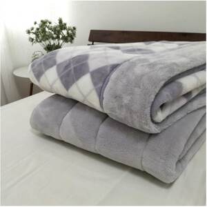 【掛敷セット】吸湿発熱あったかボリューム毛布1枚＆敷パッド1枚 (シングル) JM-HTP-GY【1440484】