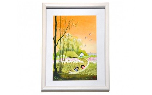 童絵 「春・夏・秋・冬」 池原昭治 B5判 | 風景画 絵画 原画 絵 アート インテリア 童絵作家 昔話 作品 画家 いけはらしょうじ 観光大使 埼玉県 狭山市