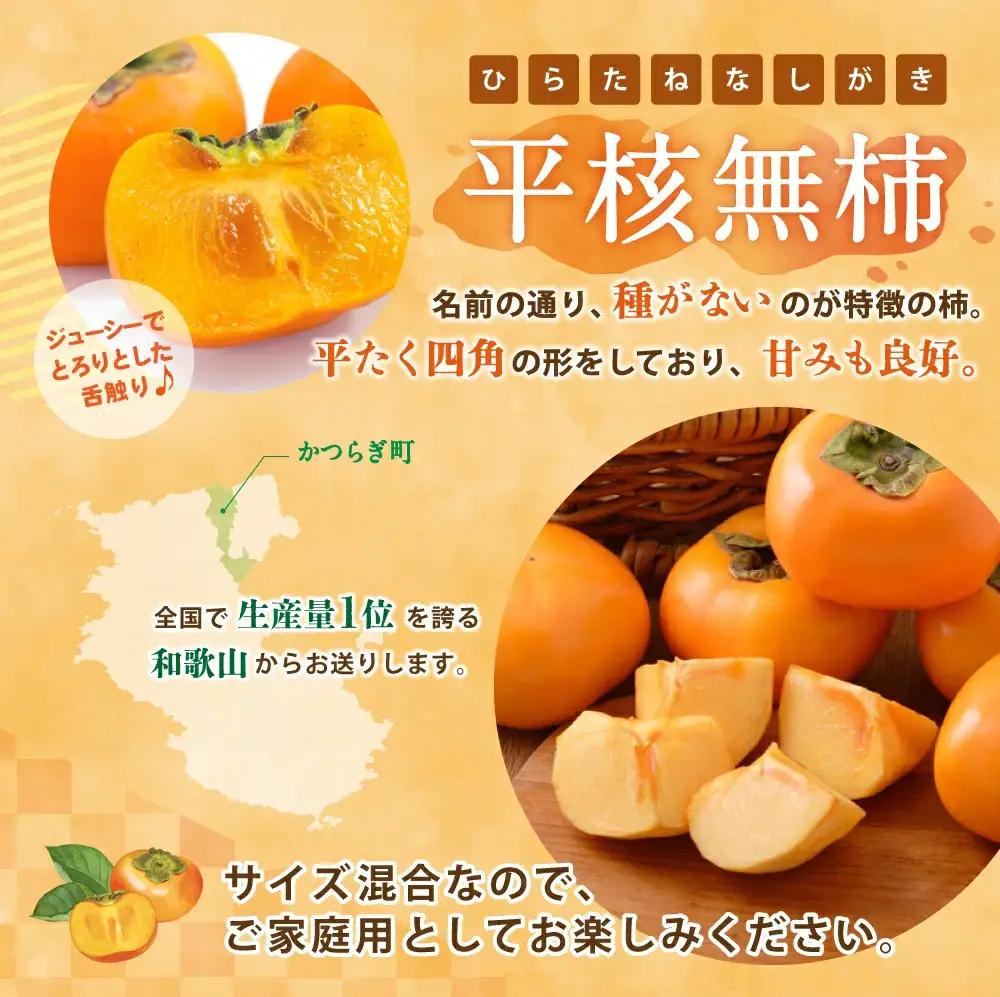 柿 【贈答用秀品】和歌山県産 平核無柿8～13玉【10月上旬から11月上旬頃順次発送】【MG4w】【S96005-mtgn049】