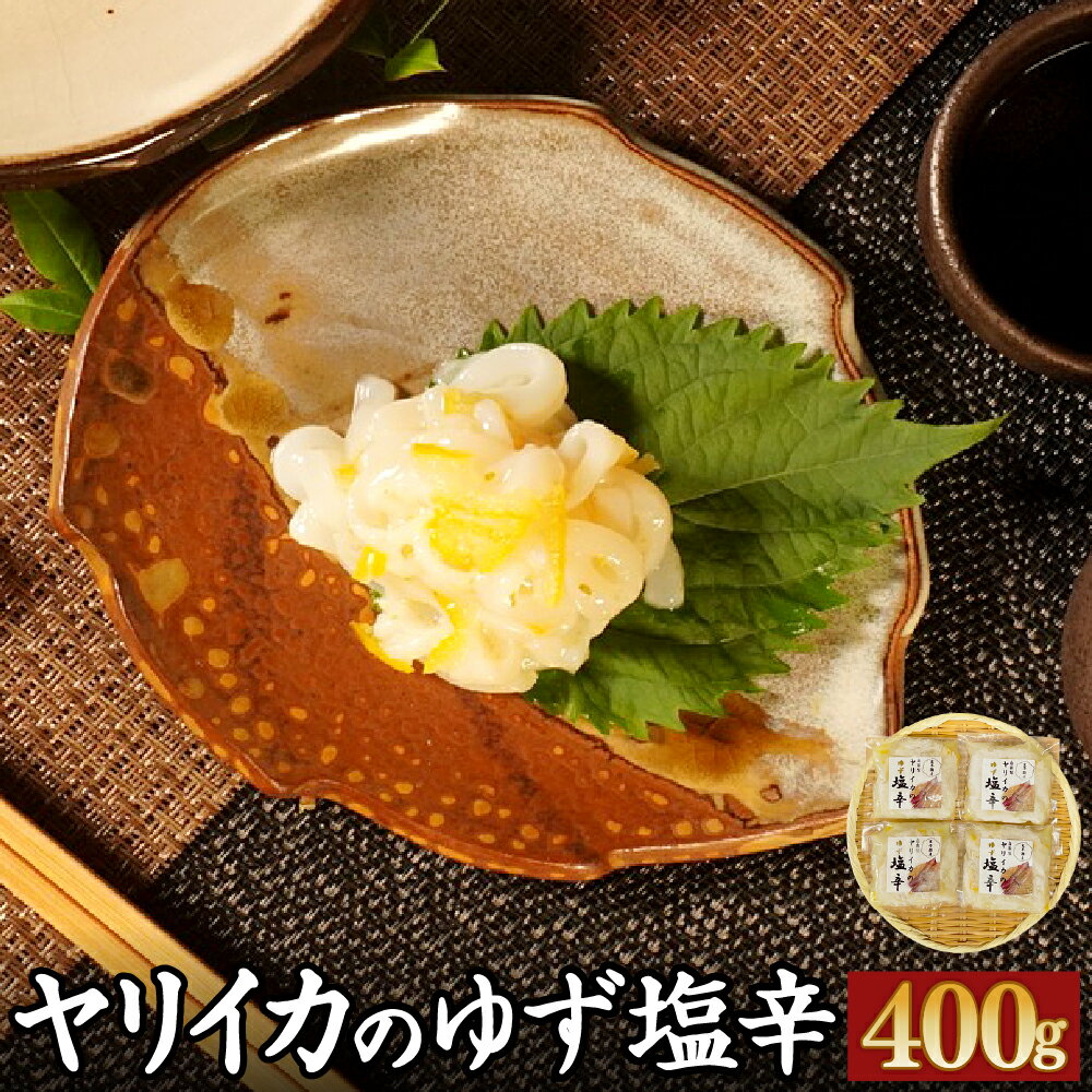 【ふるさと納税】【玄界灘産】自家製 ヤリイカのゆず塩辛 ＜食べきりサイズ＞ たっぷり 合計400g 100g×4パック 小分け ヤリイカ 塩辛 イカの塩辛 いかの塩辛 塩辛 柚子 ゆず ユズ イカ 珍味 おつまみ ごはんのお供 晩酌 海産物 冷凍 国産 福津市 送料無料 [F4466a]