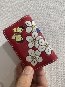 a30-248　フェミニンスタイル 名刺入れ 牛ヌメ革 ハンドメイド