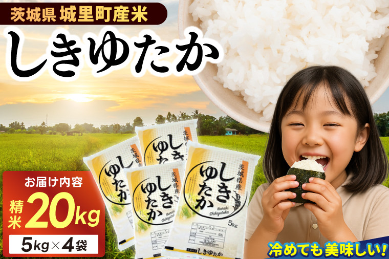 
            精米 20kg (5kg×4袋) しきゆたか【令和6年産】お米 米 ご飯 城里町 桂農産 シキユタカ【配送不可地域：離島】 (AX004)
          