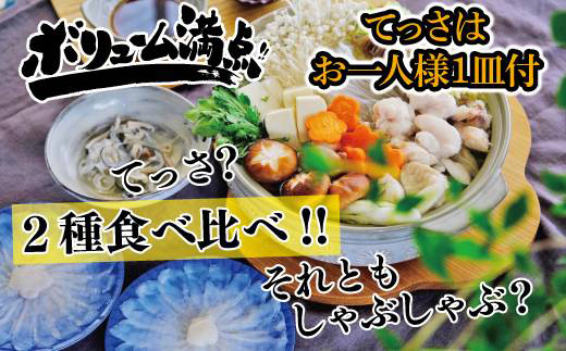 唐津産 とらふぐてっさと切り身の贅沢食べ比べ！2人前「2023年 令和5年」