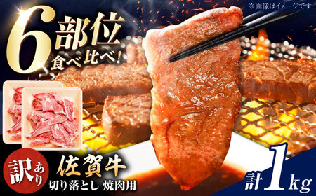 【訳あり】佐賀牛 焼肉用 切り落とし 1kg /有限会社片岡精肉店 [41AEAC001]