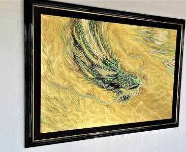 現代水墨画家 白道「虹龍レインボードラゴン」｜絵画 アート インテリア 手描き 一筆 龍 日本画 現代アート ハンドメイド作品 水墨画 かっこいい 作品 縁起 風水 芸術