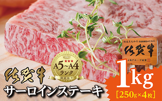 佐賀牛 サーロインステーキ 250g×4枚 _k-16