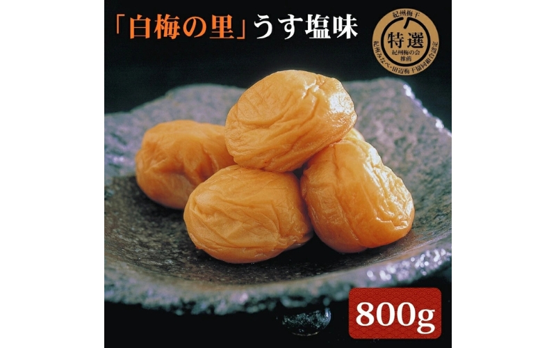 特選 紀州南高梅「白梅の里」うす塩味 約800g 塩分約10％【sekifz027B】