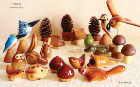 木工品【魚セット】　工房西岡　【11218-0588】