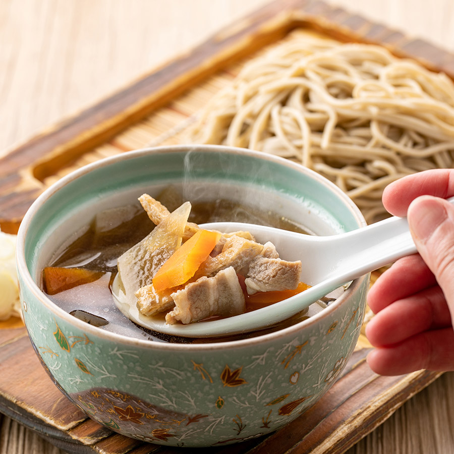 常陸秋そば　手打ち生蕎麦　けんちん汁付き　4人前