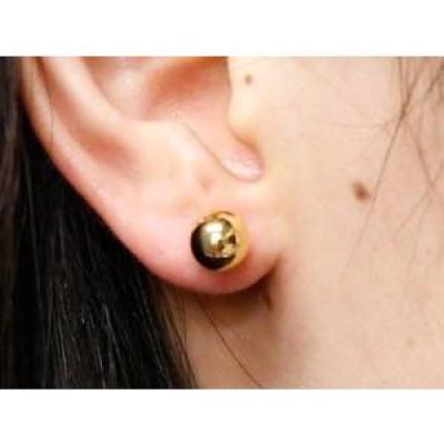 ふるさと納税 昭和町 18金 ピアス 丸玉 8mm スタッドピアス 18k イエローゴールドK18 150421105y |  | 02