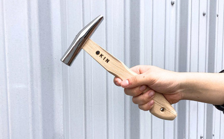 板金ハンマー ステン武力屋 21 蛇曲ショート 250mm ハンマー シルバー 金槌 とんかち 工具 IDS賞受賞 握りやすい [マルキン印] 【045S009】