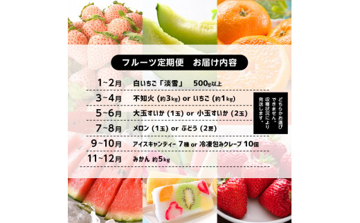 【定期便】 熊本人気フルーツ [旬な季節に合計6回発送] | フルーツ 果物 くだもの 旬 人気 定期 定期便 熊本県 玉名市