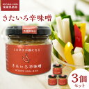 【ふるさと納税】きたいろ辛味噌 計300g（100g×3個） セット 辛みそ からみそ 南蛮味噌 調味料 有機野菜使用 野菜スティック ご飯のお供 おつまみ お酒のお供 冷蔵 北海道産 国産 北海道 北広島市加工 送料無料