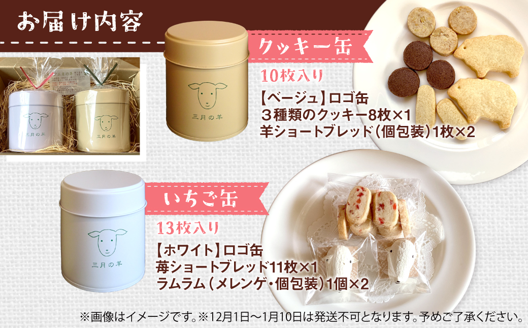 ロゴ缶2種付きクッキー NABX001