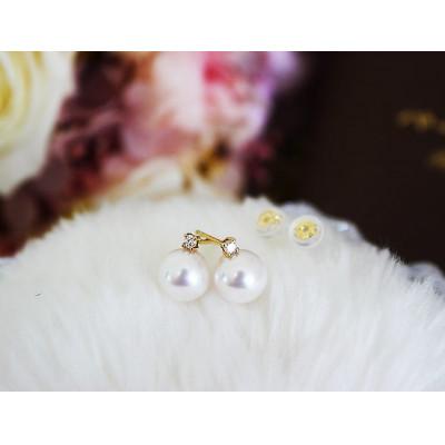 ふるさと納税 志摩市 志摩産 アコヤ真珠 【大珠 8ミリ 高品質】 ピアス (K18YG) |  | 01