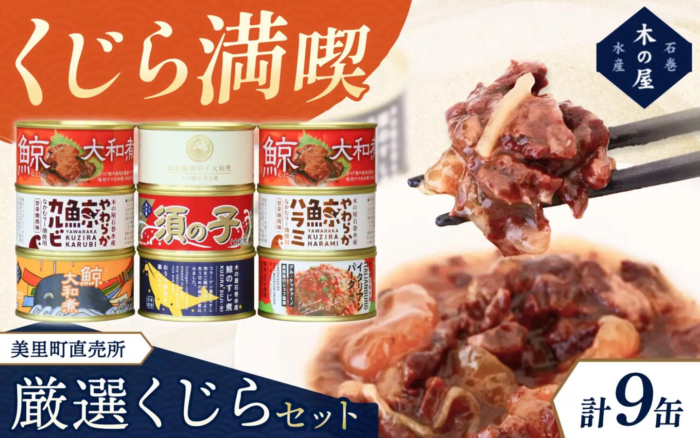 美里町直売所厳選くじら9缶セット【kany010A】