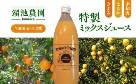 ミックスジュースセット（清見オレンジ・不知火・はるか・はるみ）（1000ml×2本） ｜ みかん 柑橘 清見オレンジ 不知火 はるか はるみ 果物 フルーツ みかんジュース 無添加 果汁100％ 贈答 ギフト 愛媛