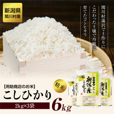 [先行予約] R7年産 土作りからこだわった岩船産コシヒカリ 精米6kg(2kg×3袋)[用助商店]【1441588】