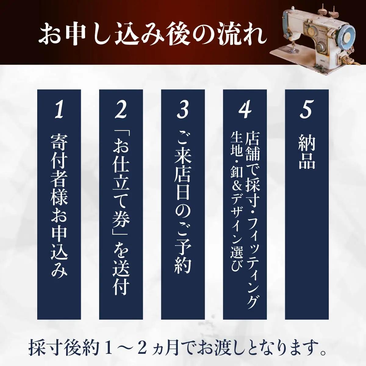 オーダースーツお仕立て券 3万円 スーツ