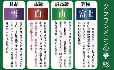 8月発送クラウンメロン”極メロン”1玉　ギフト箱入り