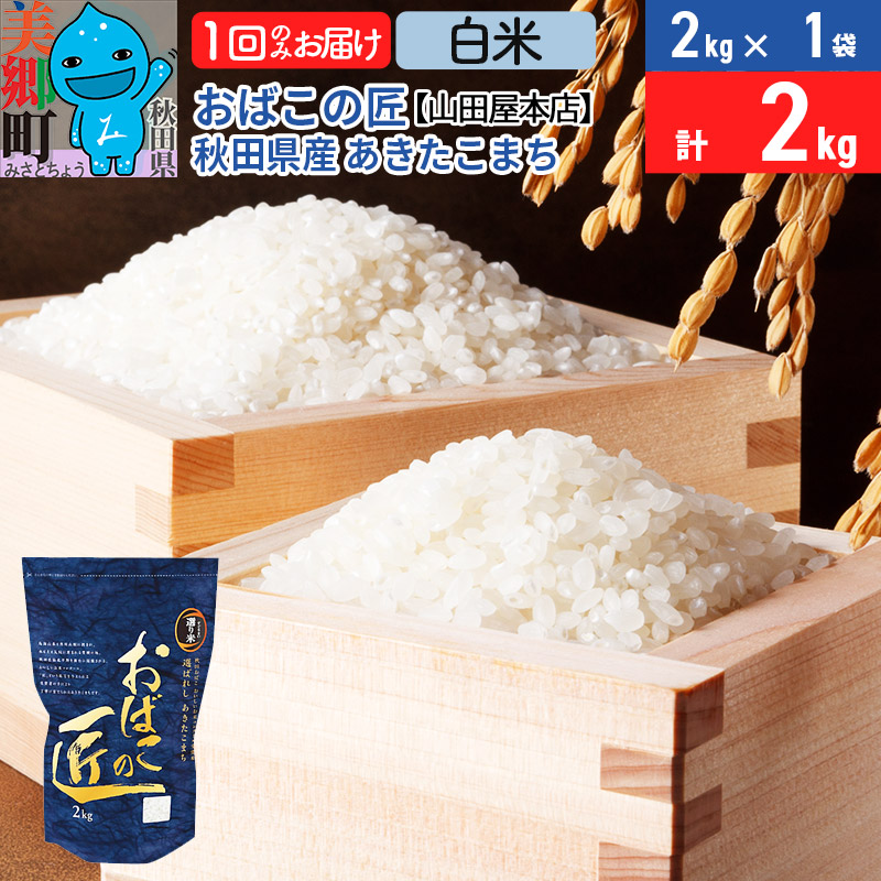 令和7年産 おばこの匠 秋田県産あきたこまち 2kg（白米）2kg袋 秋田こまち お米