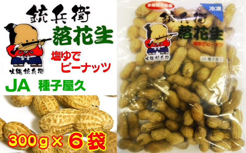 【 只今絶賛発売中 】 種子島 塩ゆで 落花生 300ｇ×6袋　 NFN311 【300pt】 // 種子島産 塩茹で おつまみ 定番 らっかせい らっかしょう 塩加減 やみつき 自然解凍 令和６年度産