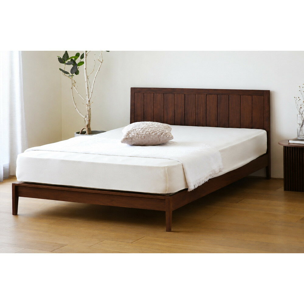 【ふるさと納税】【開梱設置】高野木工 THOMSON BED トムソン ダブル ウォルナット【10年保証】 | 家具 ファニチャー 人気 おすすめ 送料無料