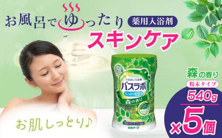 【入浴剤】HERSバスラボ 森の香り 540g 5本セット | バスソルト お風呂