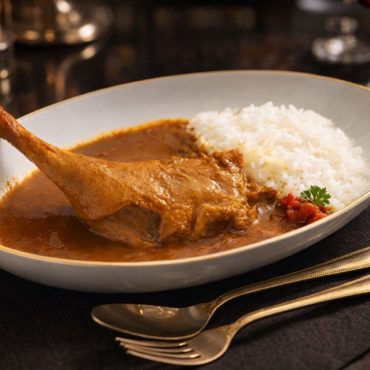 【ふるさと納税】 レトルト カレー 国産 骨付きモモ 1本 六ツ美のあの肉カレー 辛口 2個 計480g セット [六ツ美養鶏加工 愛知県 岡崎市 ok23bzw510006] レトルトカレー レンジ対応 チキン チキンカレー