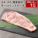 【ふるさと納税】【A4・A5】博多和牛 サーロインステーキ 250g×4パック 計1kg 黒毛和牛 和牛 牛肉 お肉 肉 冷凍 国産 九州 福岡県産 福岡県 太宰府市 送料無料